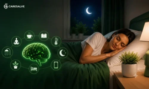 Person sleeping peacefully in a dark bedroom, illustrating science-backed ways to fall asleep fast and improve sleep quality.